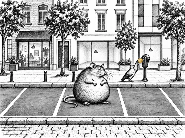 Parken in der Innenstadt? Können sich wohl nur noch Ratte und Taube leisten.